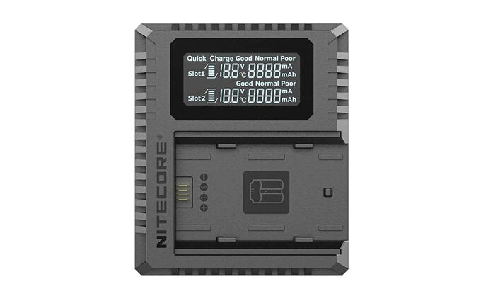 Nitecore FX3 Dual Slot USB Charger for Fujifilm NP-W235 Batteries