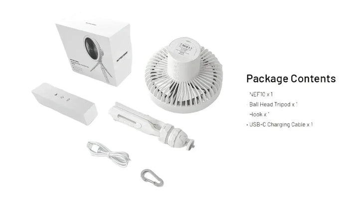 Nitecore Multifunction Electric Fan Grey view 2