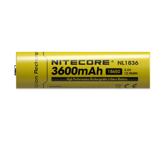 Nitecore NL1836 High-Performance Li-ion Rechargeable Battery