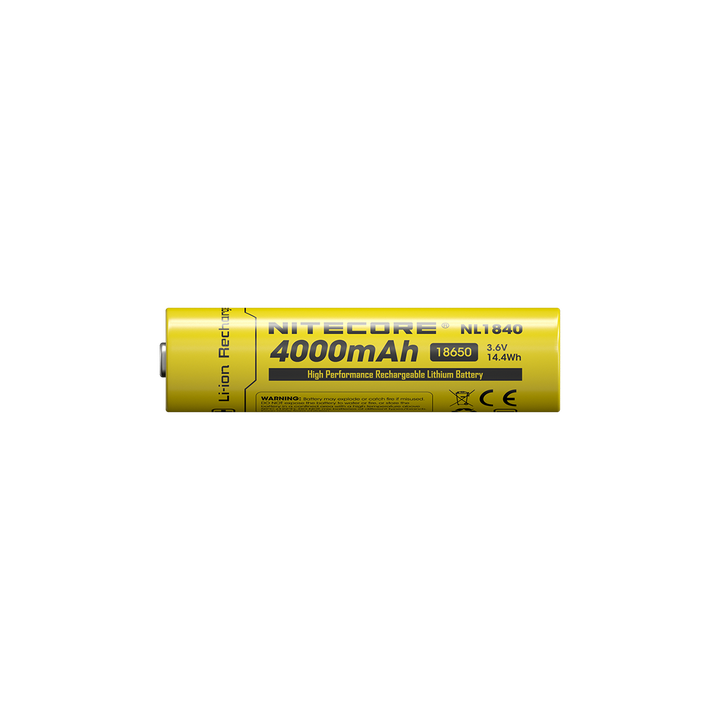 Nitecore NL1840 High-Performance Li-ion Rechargeable Battery