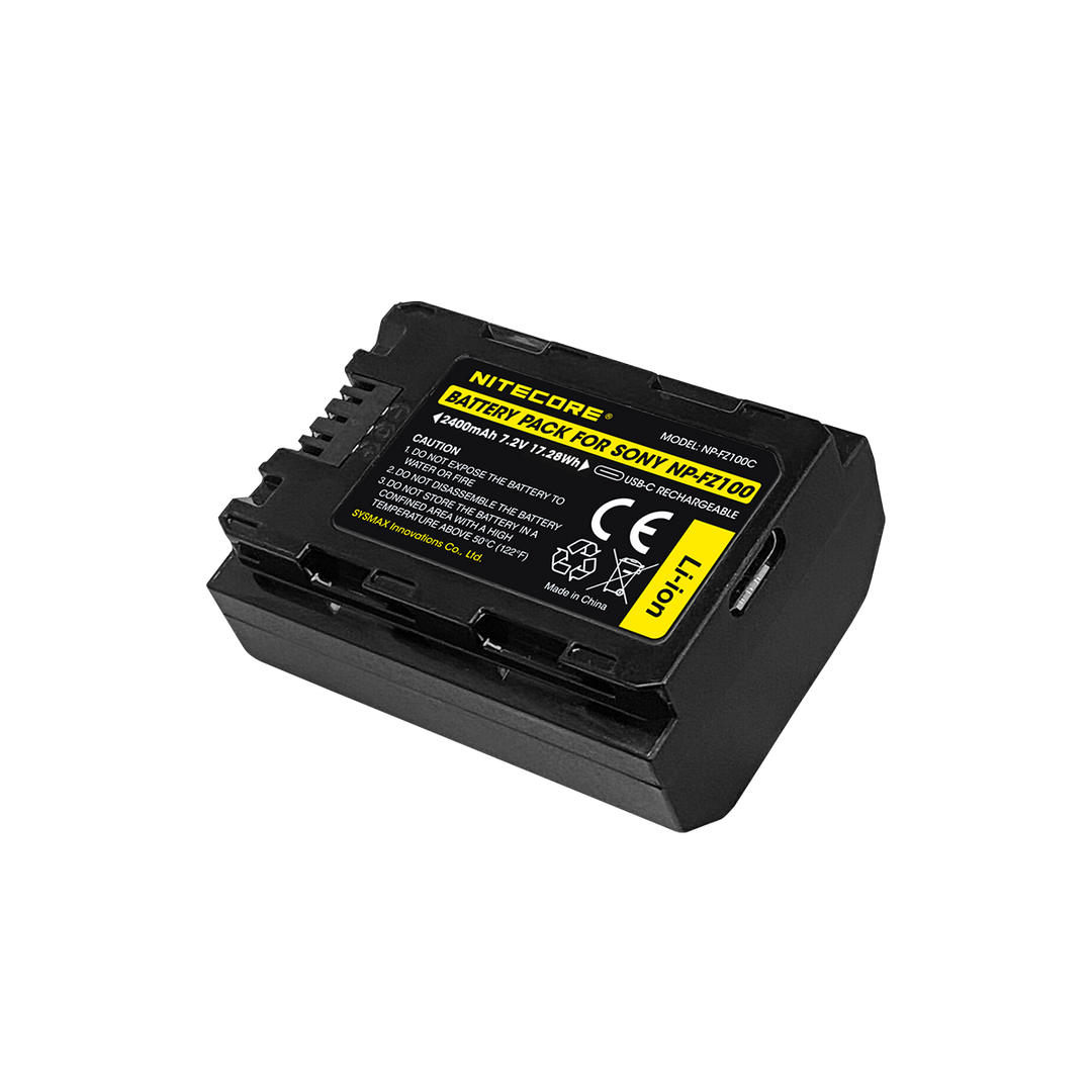 Nitecore NP-FZ100C Battery Pack for Sony NP-FZ100C, 2400mAh