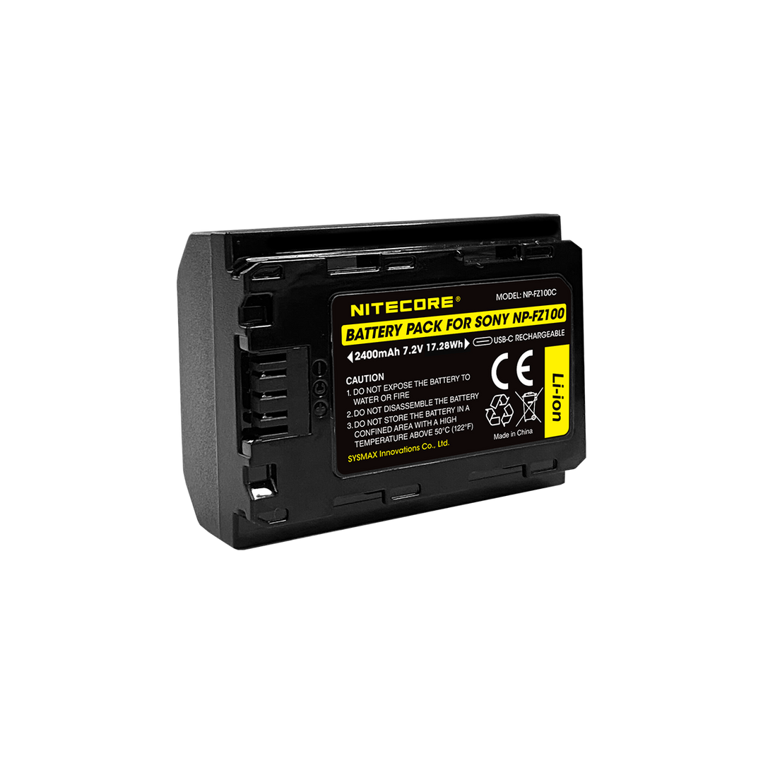 Nitecore NP-FZ100C Battery Pack for Sony NP-FZ100C, 2400mAh