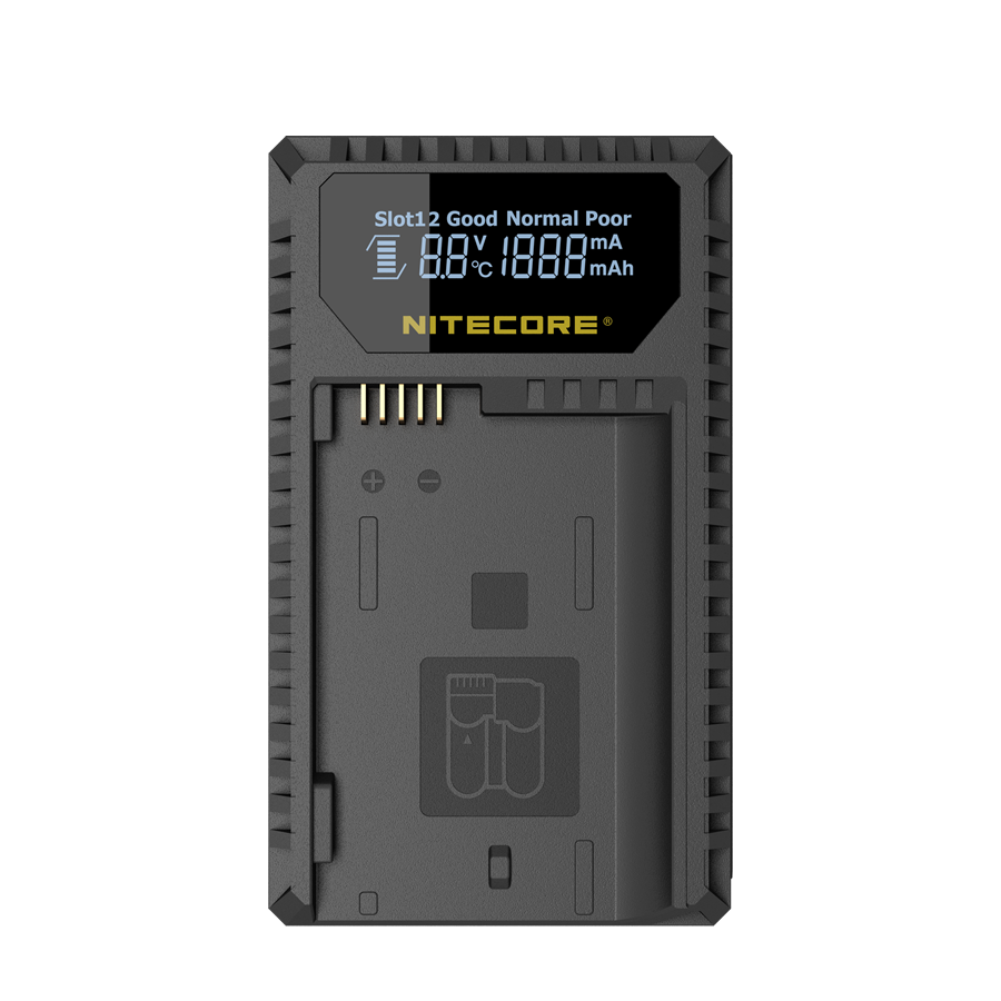 Nitecore UNK1 Dual Slot USB Charger for Nikon EN-EL14, EN-EL14A, EN-EL15 Batteries