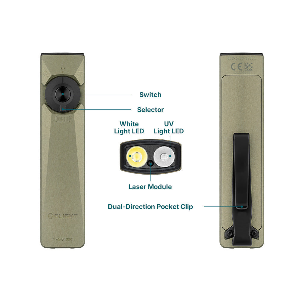Olight Arkfeld Ultra Class 1 Olive Green CW