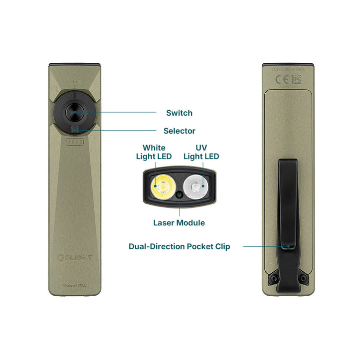 Olight Arkfeld Ultra Class 1 Olive Green CW