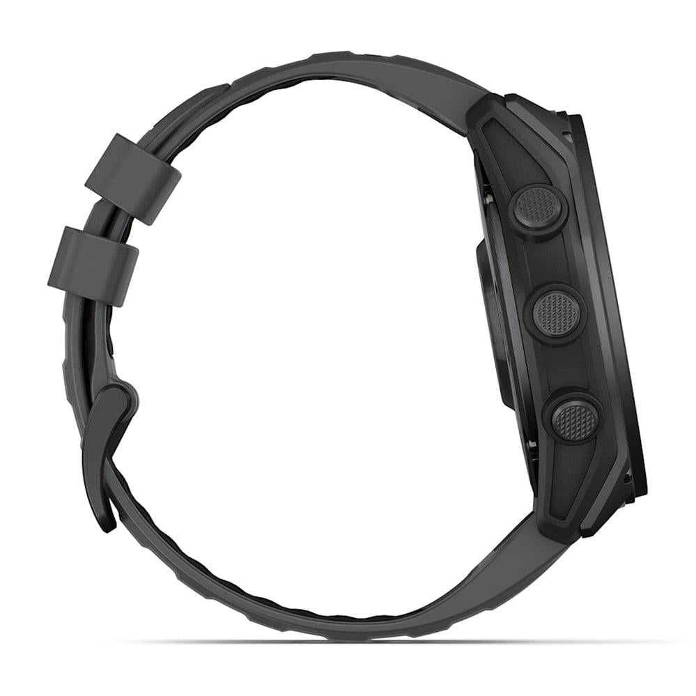 Garmin tactix 8 Cerakote 51mm AMOLED Sapphire Slate Grey Titanium Slate Grey Black Silicone Band view 3